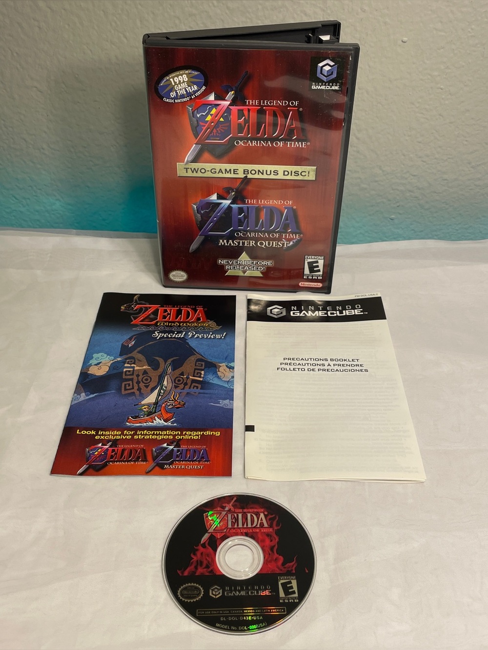 Zelda Two-Game Bonus Disc Ocarina of time & Master Quest GameCube 2003 Tested
